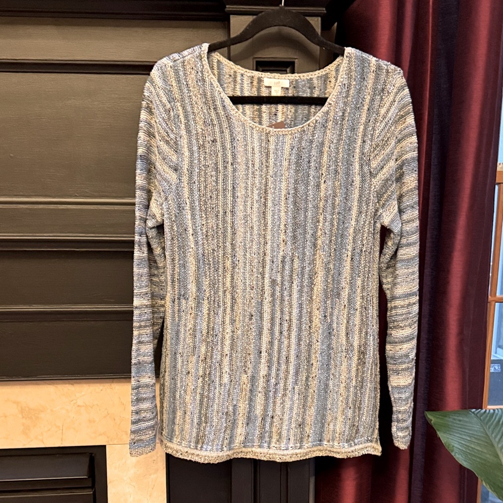 J. JILL Blue and Gray Knit Sweater sz S